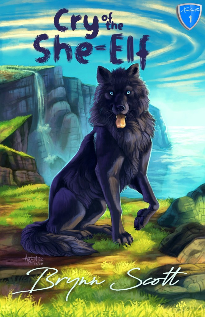 Cover art of "Cry of the She-Elf" by author Brynn Scott. Artwork by Liz DeRooy, text added by Brynn Scott.